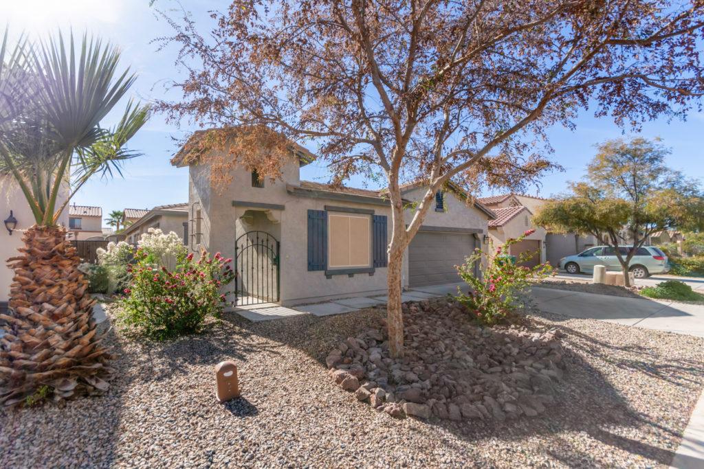 Front of home for sale in Greater Phoenix Real Estate area at Maricopa
