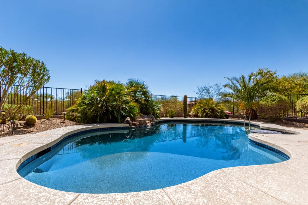 pool overlooking the wash in Estrella at Goodyear, Arizona