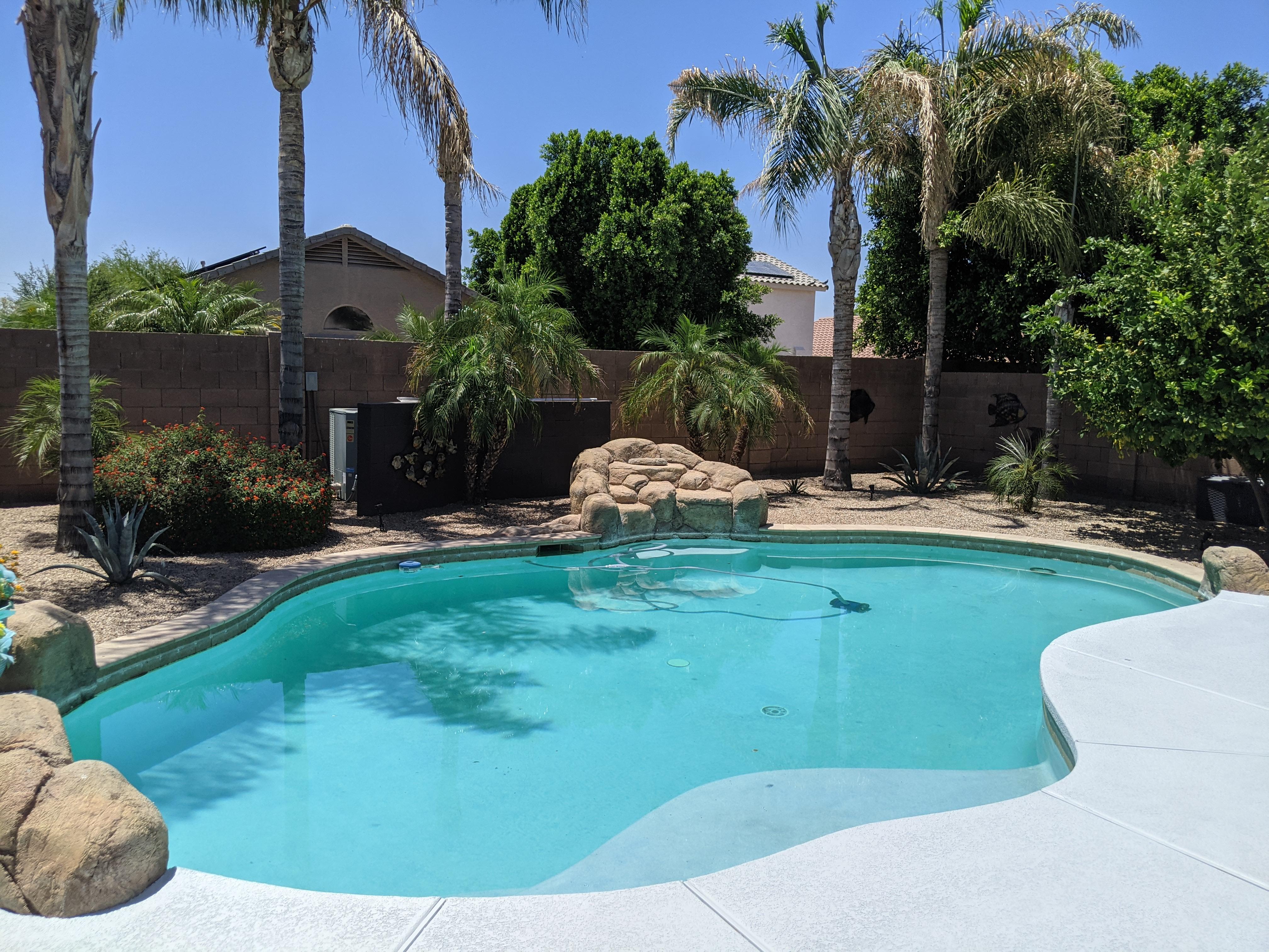 Pool and yard at a home in Goodyear Arizona