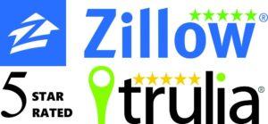 zillow and trulia logo with 5 stars